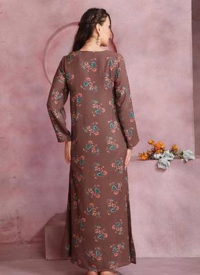 A line dress with colourful thread work Embroidery 5