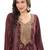 Floral printed a-line jalabiya with threadwork