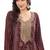 Floral printed a-line jalabiya with threadwork