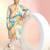 Multicolor cotton blend kurta pajama set for men with printed design
