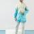 Cream cotton blend kurta for men with ombre print