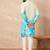 Cream cotton blend kurta for men with ombre print
