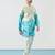 Cream cotton blend kurta for men with ombre print