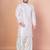 Peach bangalorian silk kurta patiala set for men with embroidery work