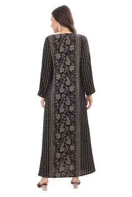 A line dress with golden jari thread work Embroidery 2