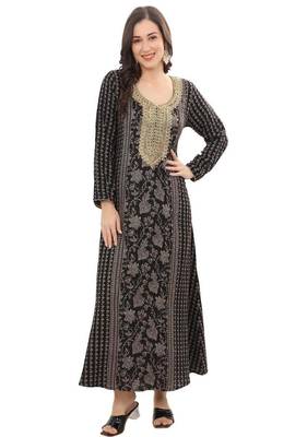 A line dress with golden jari thread work Embroidery 5