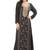 A line dress with golden jari thread work Embroidery