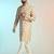Brown cotton blend kurta for men with printed design