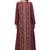 Golden thread embroidery A-Line Jalabiya on fancy printed fabric