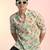 Beige cotton blend short kurta for men with printed design
