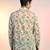 Beige cotton blend short kurta for men with printed design