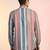 Multi cotton blend short kurta for men with printed design