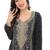 Golden Thread Embroidered A-line Jalabiya on Fancy Printed Fabric