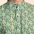 Green cotton blend short kurta for men with printed design