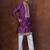 Purple silk blend kurta pajama set for men with embroidered work