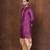 Purple dupion kurta patiala set for men with embroidered work
