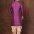 Purple dupion kurta patiala set for men with embroidered work
