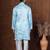 Sku blue dupion kurta for men with solid print