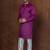 Purple dupion kurta for men with solid print