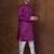 Purple dupion kurta for men with solid print