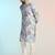 Blue cotton blend kurta pajama set for men with printed design