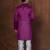Purple dupion kurta for men with solid print