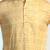 Yellow cotton blend kurta pajama set for men with printed design