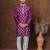 Purple dupion kurta for men with embroidered work