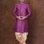 Purple dupion kurta for men with embroidered work