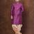 Purple dupion kurta for men with embroidered work
