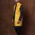 Black dupion kurta jacket churidar set for men with solid print