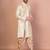Golden dupion kurta patiala set for men with printed design