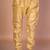 Gold banarasi silk churidar for men with solid design