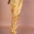 Gold banarasi silk churidar for men with solid design