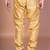 Gold banarasi silk churidar for men with solid design