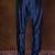 Navy blue banarasi silk churidar for men with solid design