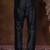 Black banarasi silk churidar for men with solid design