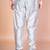 Grey banarasi silk churidar for men with solid design