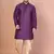 Purple bangalorian silk kurta patiala set for men with embroidery work