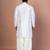 White bangalorian silk kurta patiala set for men with embroidery work