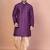 Purple bangalorian silk kurta for men with embroidery work