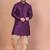 Purple bangalorian silk kurta for men with embroidery work