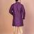 Purple bangalorian silk kurta for men with embroidery work