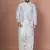 White bangalorian silk kurta for men with embroidery work