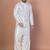 White bangalorian silk kurta for men with embroidery work