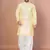 Lemon bangalorian silk kurta for men with embroidery work