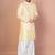 Lemon bangalorian silk kurta for men with embroidery work