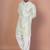 Green bangalorian silk kurta for men with embroidery work