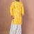 Golden bangalorian silk kurta for men with embroidery work