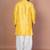 Golden bangalorian silk kurta for men with embroidery work